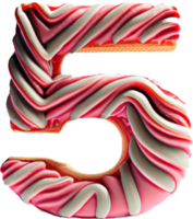 five number wrap around with Strawberry ice cream png