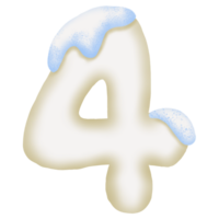 Cream And Ice Number 4 png