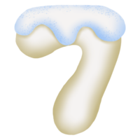 Cream And Ice Number 7 png