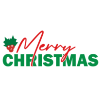 merry christmas red and green text png