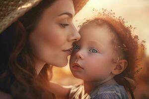 Mother baby love. Generate Ai photo