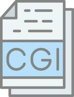 Cgi File Format Vector Icon Design