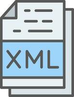 Xml File Format Vector Icon Design