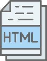 Html File Format Vector Icon Design