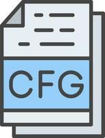 Cfg File Format Vector Icon Design