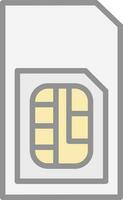 Sim card Vector Icon Design