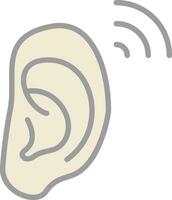 Ear Vector Icon Design