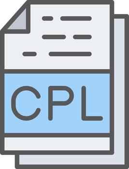 CPL File Format Vector Icon Design