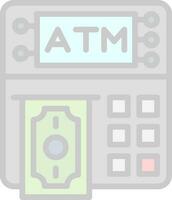 Atm machine Vector Icon Design