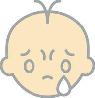 Crying Vector Icon Design