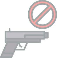 Gun ban Vector Icon Design