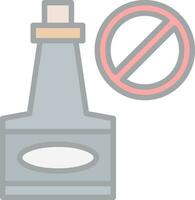 Alcohol ban Vector Icon Design