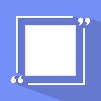 Text quote sign illustration. Blank square frame icon vector