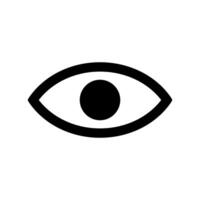 Simple eye icon vector isolated on white background. View sign symbol