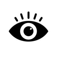 Eye view icon vector in flat style. View, viewer sign symbol