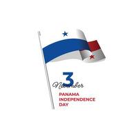 Panama independence day banner template vector