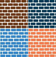 retro brick wall pattern background vector