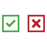 Do and Don't, yes or no, choice picker vector illustration button choice. Suitable for elements of advice info graphic information or tips. Check mark and cross mark icon.