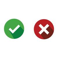 Do and Don't vector illustration button choice. Suitable for elements of advice info graphic information or tips. Check mark and cross mark icon.