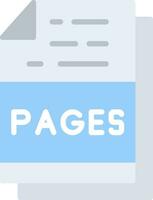 Pages File Format Vector Icon Design