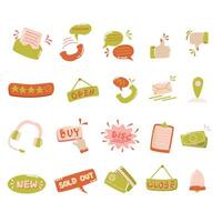 Set collection of online shopping Element vector