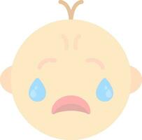 Baby crying Vector Icon Design