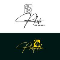 fotografía firma vector logo