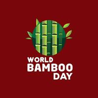 World bamboo day design template. Vector illustration of icon for World bamboo day tshirt design