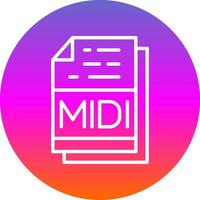 midi vector icono diseño