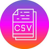 Csv File Format Vector Icon Design