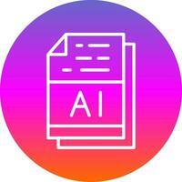 AI File Format Vector Icon Design