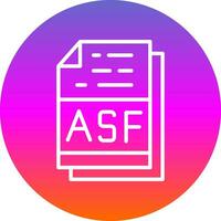 Asf File Format Vector Icon Design