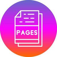 Pages File Format Vector Icon Design