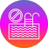 nadando piscina prohibición vector icono diseño