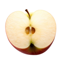 Half of ripe fresh apple. AI Generated png