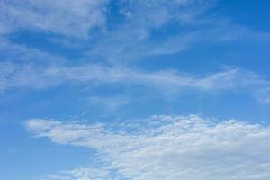 Bright blue sky and white clouds in summer in Thailand. photo