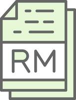 RM File Format Vector Icon Design