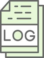 LOG File Format Vector Icon Design