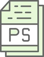 PS File Format Vector Icon Design