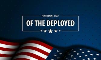 National Day Of The Deployed background vector illustration