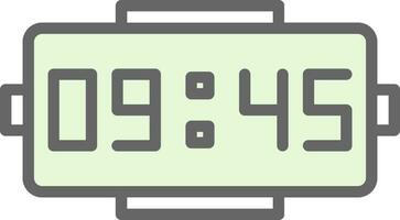 Digital clock Vector Icon Design