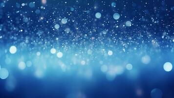 Abstract blur bokeh light blue for background. Generative ai. photo