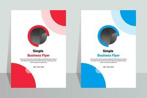 Simple company cover and A4 flyer template vector