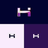 HI Initial Letter Logo with Gradient Style vector