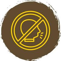 No shouting Vector Icon Design