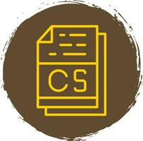 CS File Format Vector Icon Design