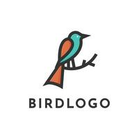 Creative colorful bird logo design ideas vector