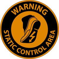 Warning Sign Static Control Area vector