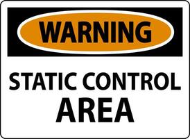 Warning Sign Static Control Area vector