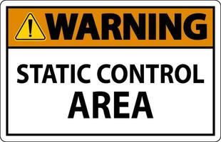 Warning Sign Static Control Area vector